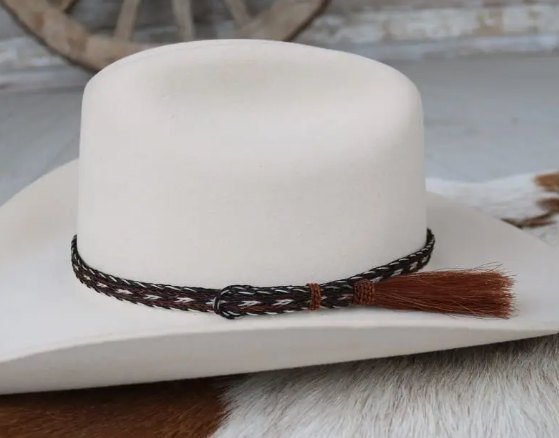 Horsehair Braided Single Tassel Hat Band - Duster
