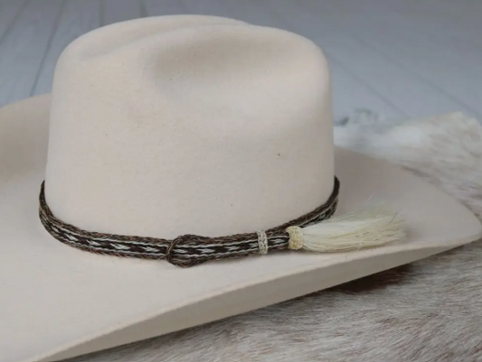 Horsehair Braided Single Tassel Hat Band - Paint