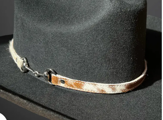 Hair On Cowhide Leather Snaffle Bit Hat Band