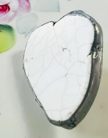 White Buffalo Turquoise Color Soldered Hat Pin